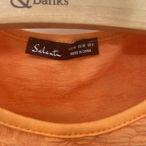 Salamt Orange Floral Embossed Corset Point Cropped Tank Size‎ Medium-10Y - Picture 2 of 4